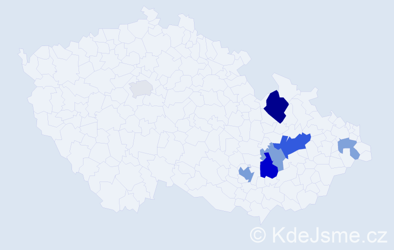 Příjmení: 'Frainšicová', počet výskytů 14 v celé ČR