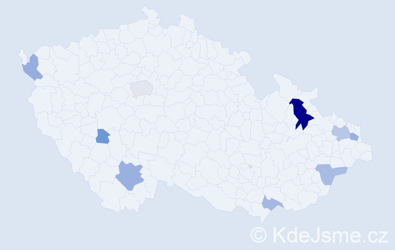 Příjmení: 'Višvaderová', počet výskytů 31 v celé ČR