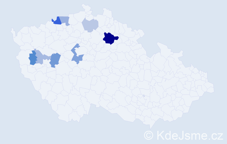 Příjmení: 'Landgraf', počet výskytů 19 v celé ČR