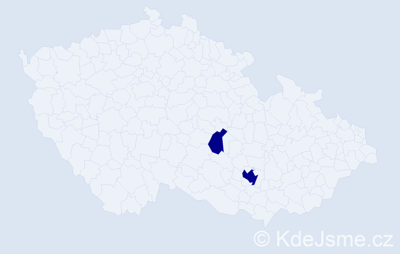 Příjmení: 'Mészár', počet výskytů 2 v celé ČR