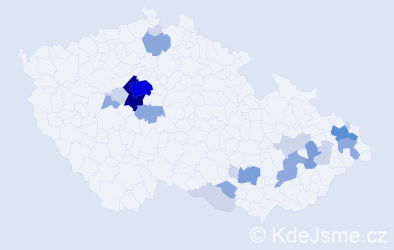 Příjmení: 'Ráblová', počet výskytů 78 v celé ČR