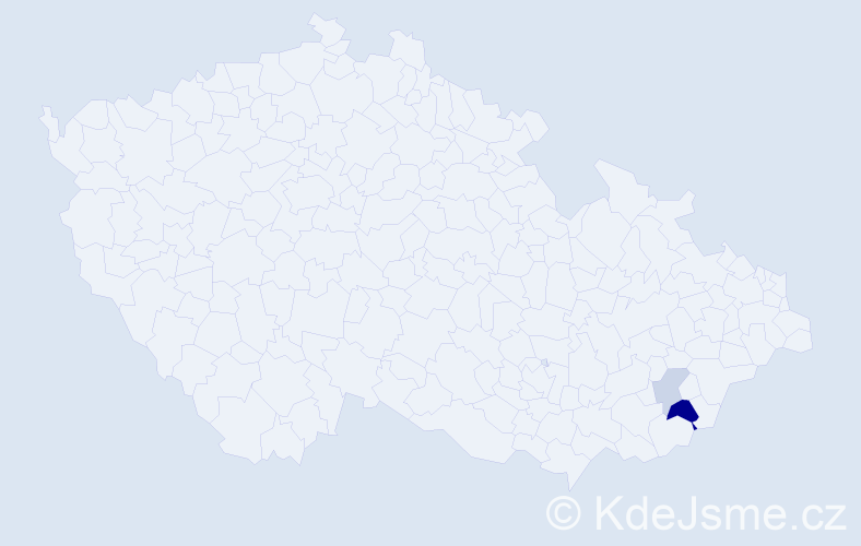 Příjmení: 'Nohavková', počet výskytů 4 v celé ČR