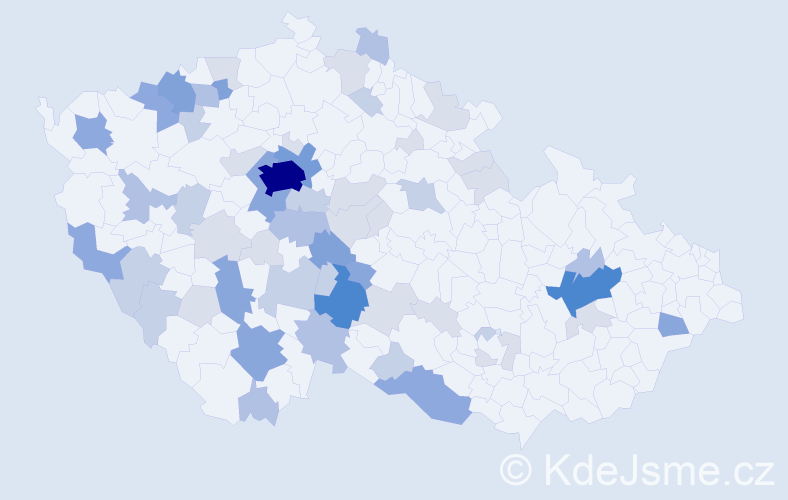 Příjmení: 'Pikal', počet výskytů 172 v celé ČR
