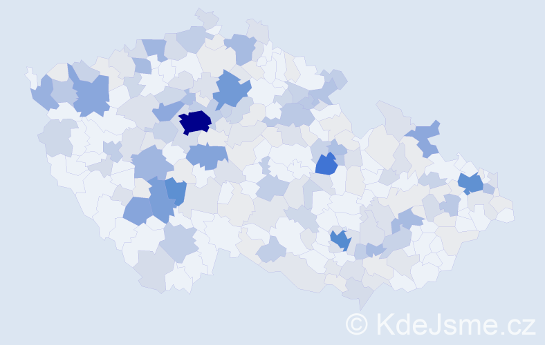 Příjmení: 'Kuchta', počet výskytů 782 v celé ČR