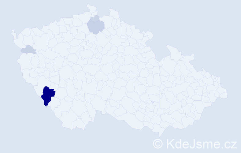 Příjmení: 'Koutenka', počet výskytů 17 v celé ČR