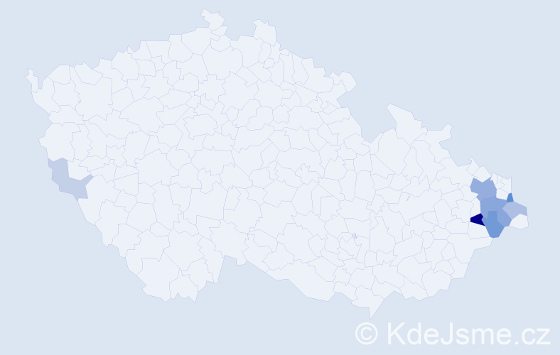 Příjmení: 'Mechel', počet výskytů 28 v celé ČR