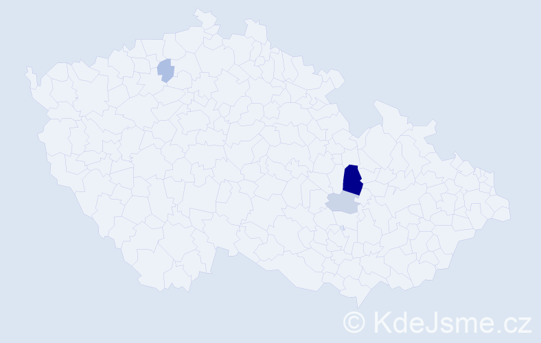 Příjmení: 'Goppold', počet výskytů 9 v celé ČR
