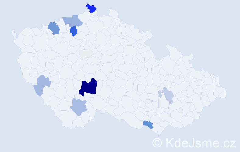 Příjmení: 'Butal', počet výskytů 27 v celé ČR