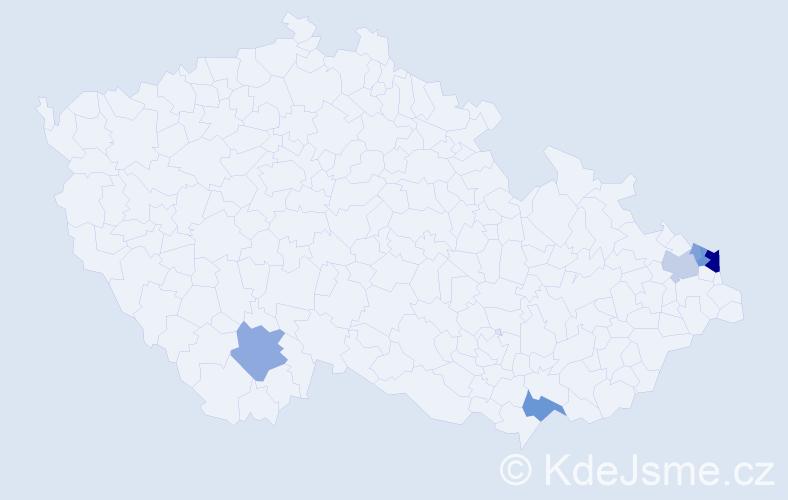 Příjmení: 'Rzeszutková', počet výskytů 25 v celé ČR