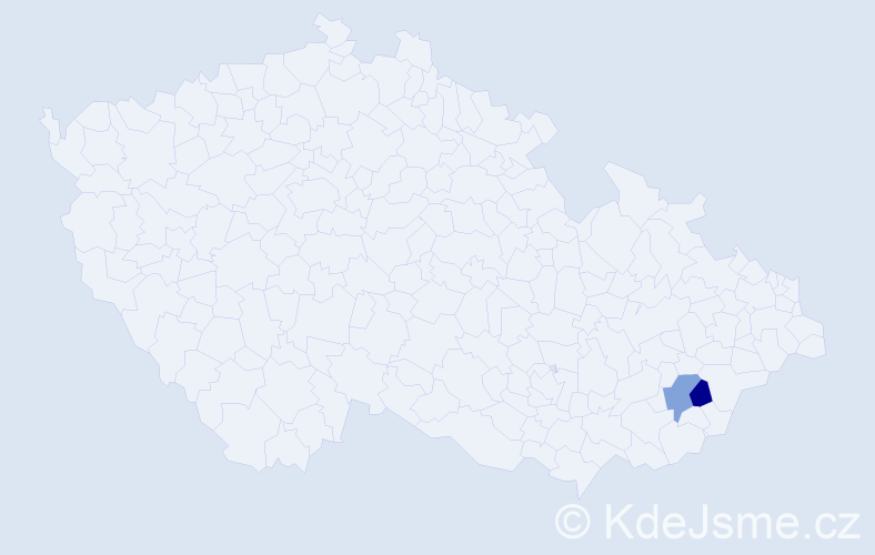 Příjmení: 'Dronková', počet výskytů 9 v celé ČR