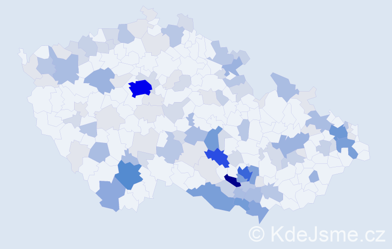 Příjmení: 'Kališ', počet výskytů 384 v celé ČR