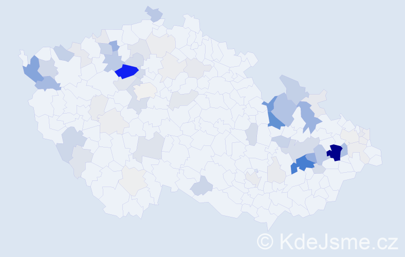 Příjmení: 'Girga', počet výskytů 276 v celé ČR