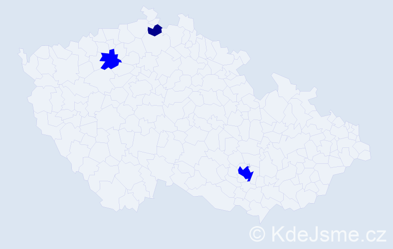 Příjmení: 'Kiselev', počet výskytů 4 v celé ČR