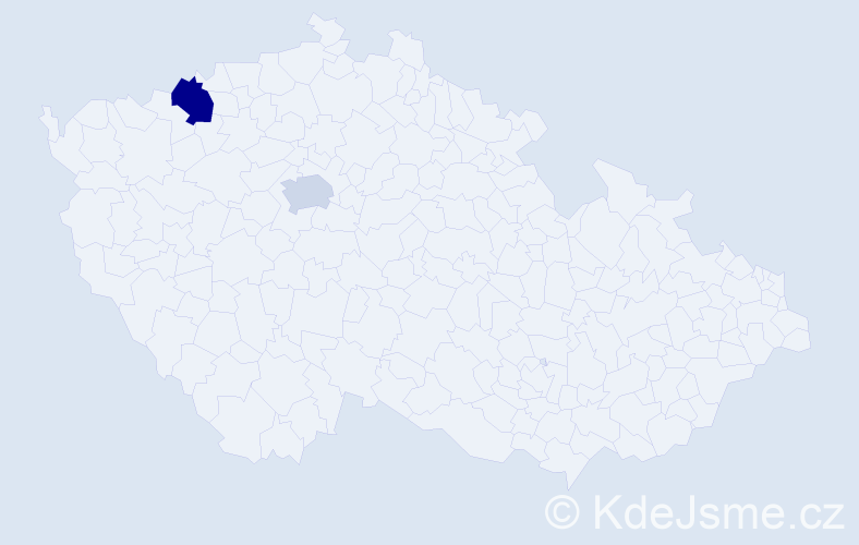 Příjmení: 'Belekanič', počet výskytů 5 v celé ČR