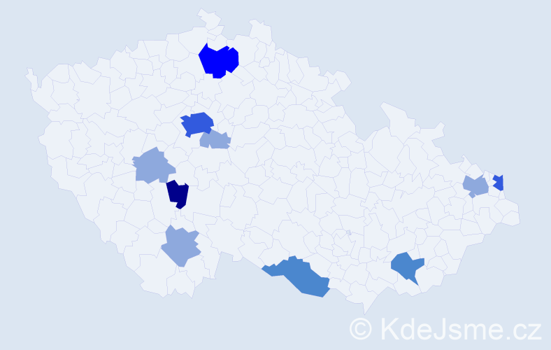 Příjmení: 'Stromko', počet výskytů 23 v celé ČR
