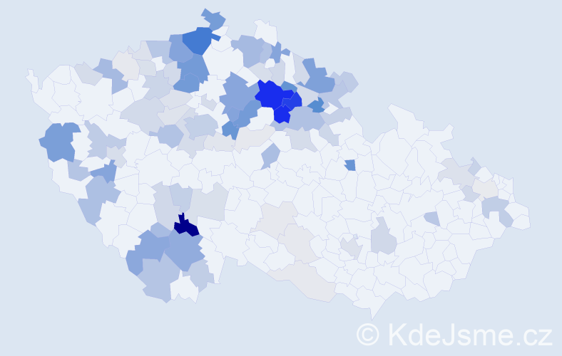 Příjmení: 'Záveský', počet výskytů 325 v celé ČR