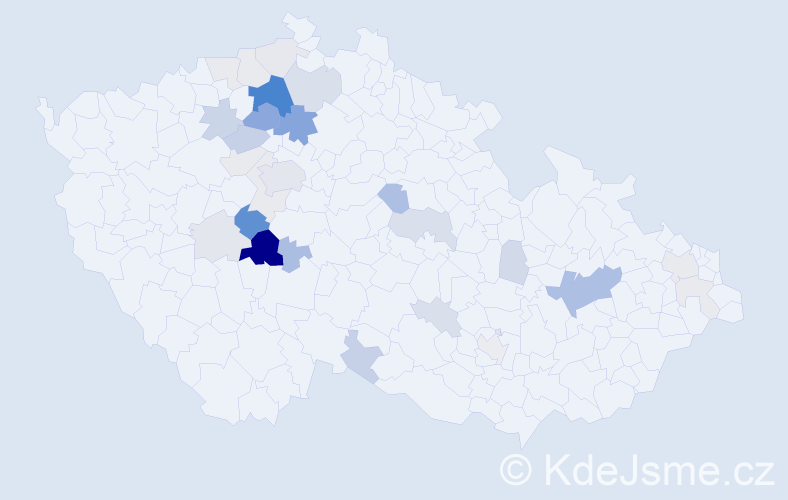 Příjmení: 'Valsa', počet výskytů 90 v celé ČR