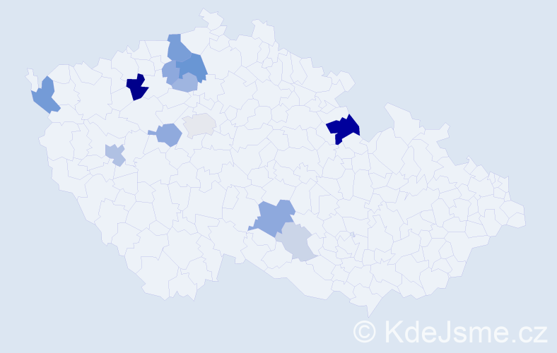 Příjmení: 'Patzenhauer', počet výskytů 37 v celé ČR