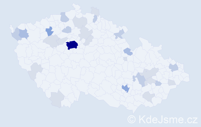 Příjmení: 'Ali', počet výskytů 65 v celé ČR