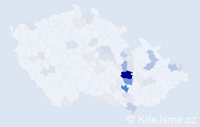 Příjmení: 'Fadrná', počet výskytů 188 v celé ČR