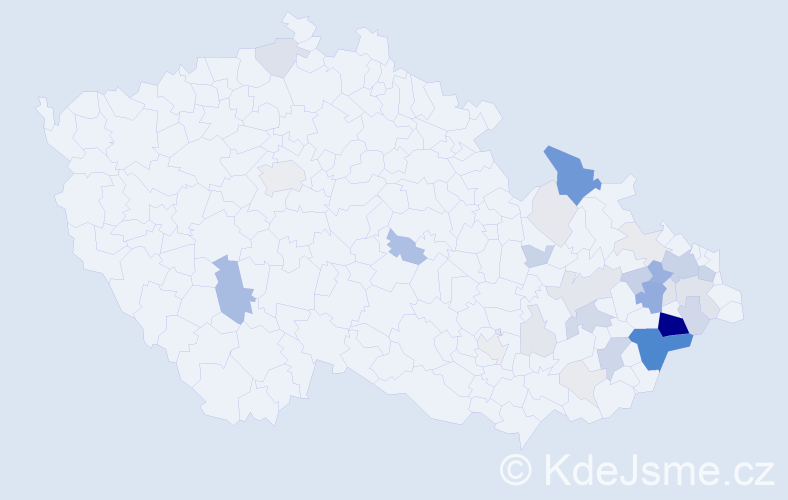 Příjmení: 'Kysučan', počet výskytů 112 v celé ČR