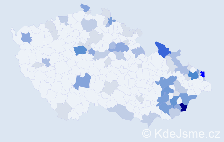 Příjmení: 'Ruman', počet výskytů 208 v celé ČR