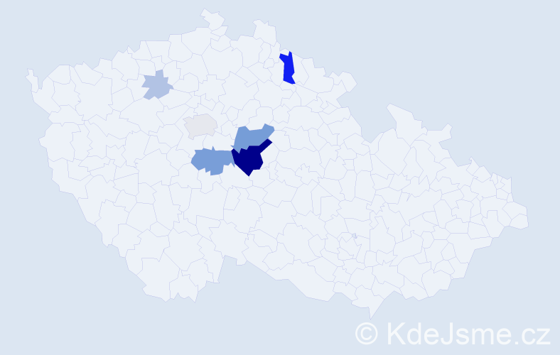 Příjmení: 'Krčík', počet výskytů 23 v celé ČR