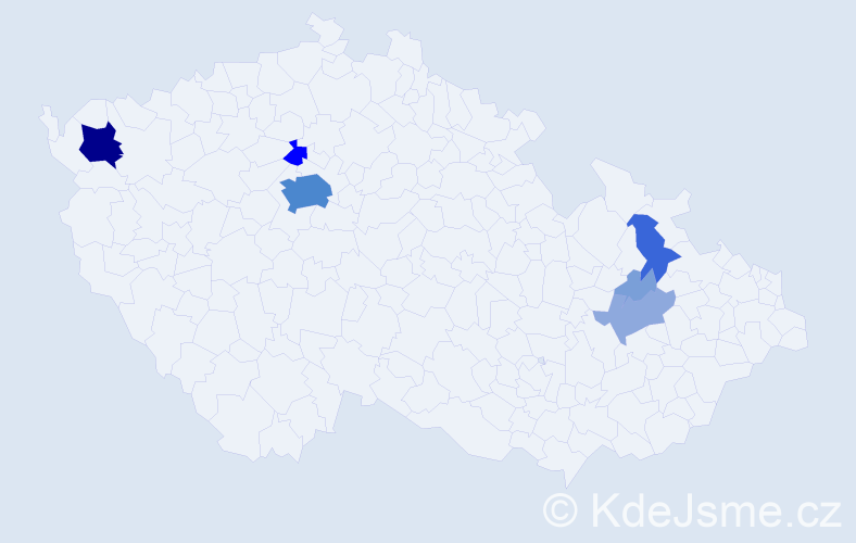 Příjmení: 'Putyra', počet výskytů 22 v celé ČR