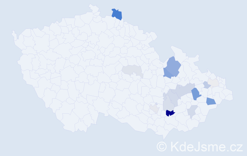 Příjmení: 'Facková', počet výskytů 40 v celé ČR