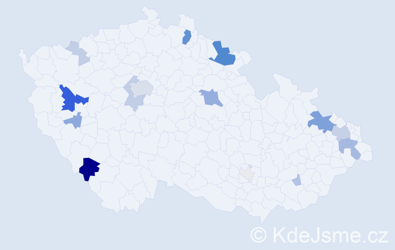 Příjmení: 'Klose', počet výskytů 52 v celé ČR