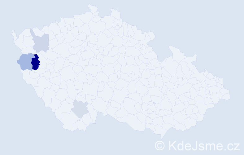 Příjmení: 'Silaničová', počet výskytů 6 v celé ČR