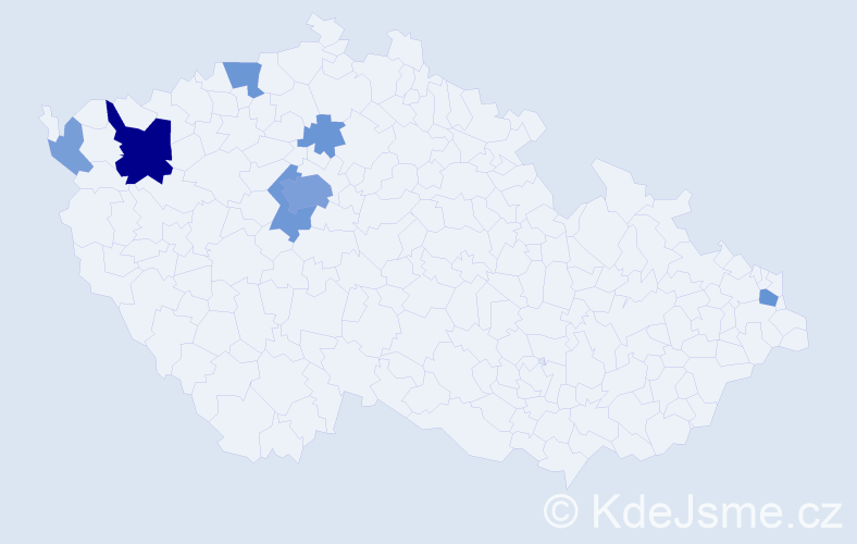 Příjmení: 'Koroleva', počet výskytů 25 v celé ČR