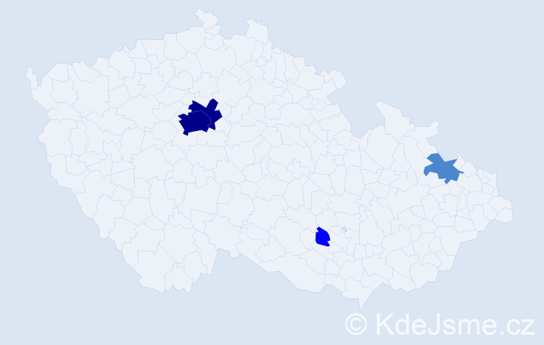 Příjmení: 'Sandu', počet výskytů 9 v celé ČR