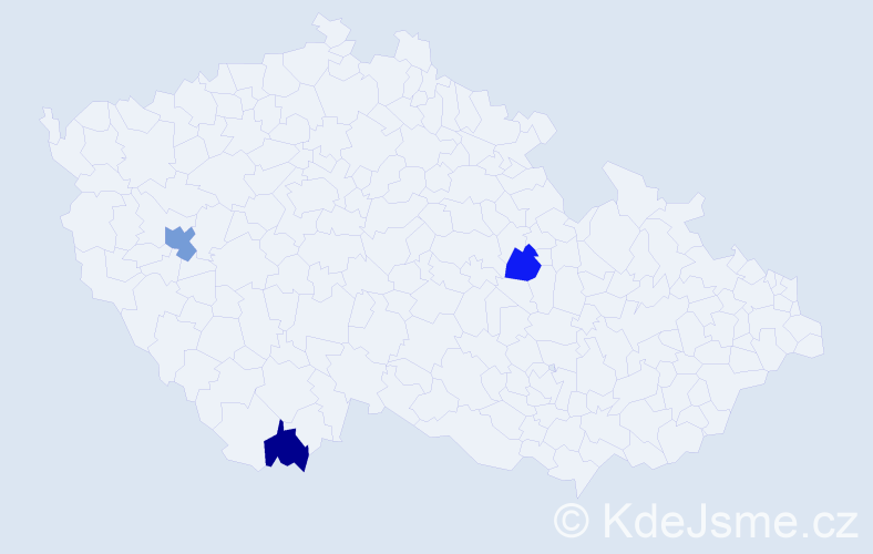 Příjmení: 'Zhyrosh', počet výskytů 4 v celé ČR