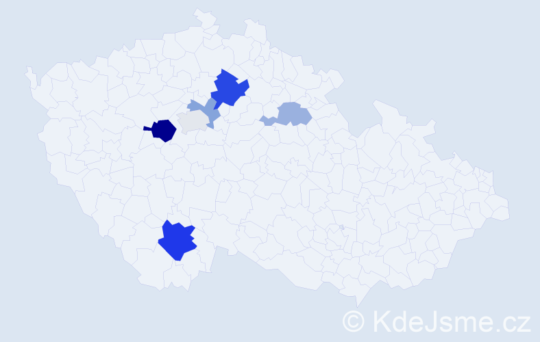 Příjmení: 'Kerles', počet výskytů 13 v celé ČR