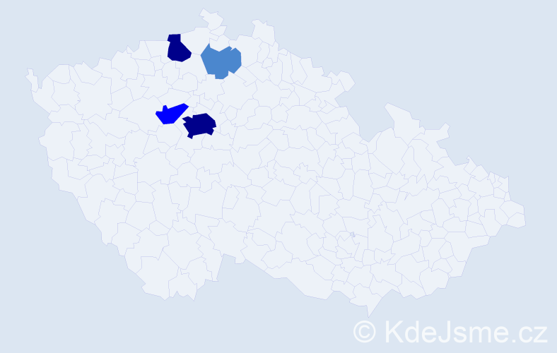 Příjmení: 'Cupa', počet výskytů 9 v celé ČR