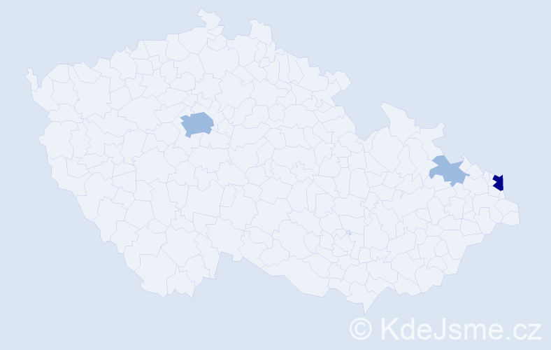 Příjmení: 'Bilous', počet výskytů 6 v celé ČR