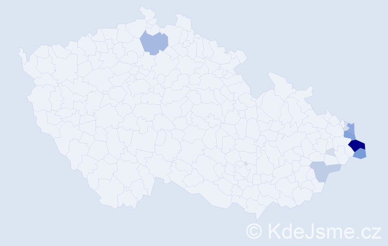 Příjmení: 'Szymeczek', počet výskytů 47 v celé ČR
