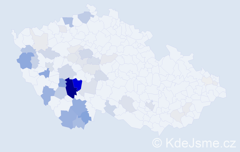 Příjmení: 'Kostohryz', počet výskytů 168 v celé ČR