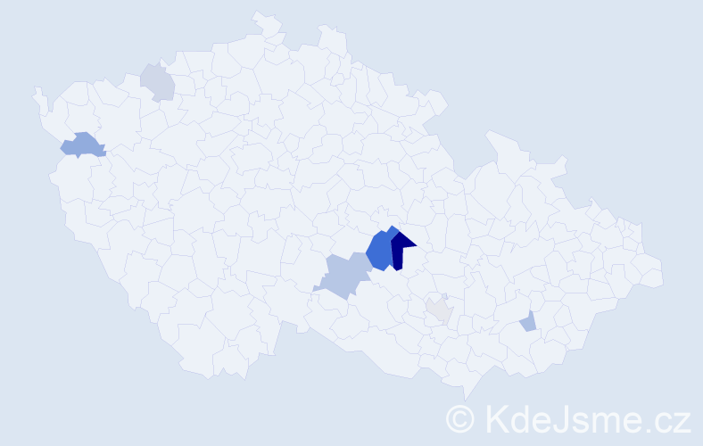 Příjmení: 'Latzková', počet výskytů 15 v celé ČR