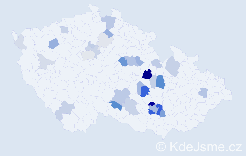 Příjmení: 'Drimlová', počet výskytů 93 v celé ČR