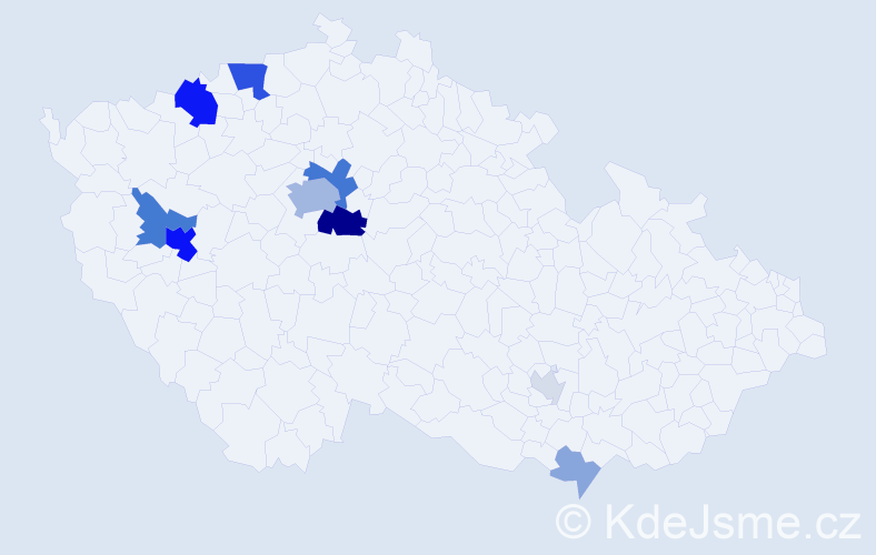 Příjmení: 'Vyhnis', počet výskytů 34 v celé ČR