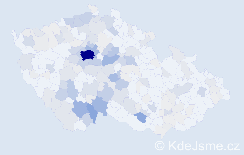 Příjmení: 'Bašta', počet výskytů 774 v celé ČR