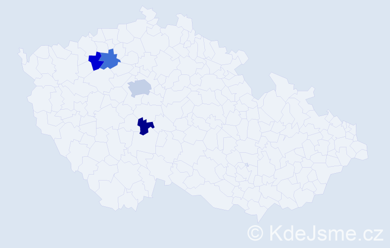 Příjmení: 'Primáková', počet výskytů 10 v celé ČR