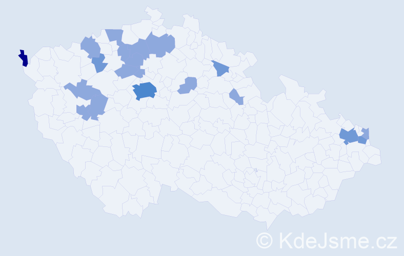 Příjmení: 'Červeňanský', počet výskytů 31 v celé ČR