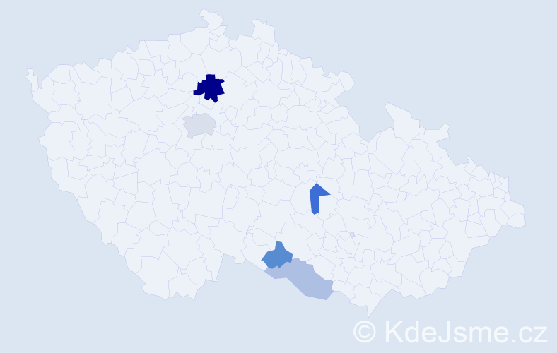 Příjmení: 'Tyukh', počet výskytů 10 v celé ČR