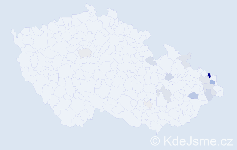 Příjmení: 'Sittek', počet výskytů 51 v celé ČR