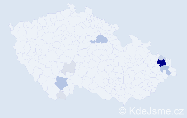 Příjmení: 'Vontor', počet výskytů 40 v celé ČR
