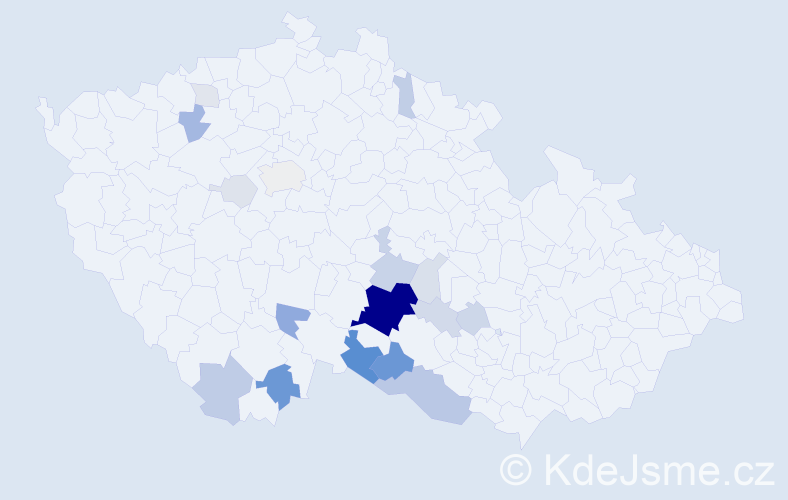 Příjmení: 'Záškodová', počet výskytů 69 v celé ČR