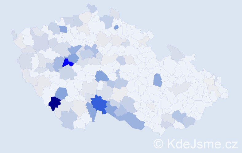 Příjmení: 'Frühauf', počet výskytů 378 v celé ČR